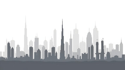 Naklejka premium IR header skyline silhouette