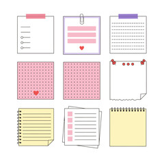 Cute memo notes collection for organization, reminders, and creative projects, adding charming flair to planning and journaling, instant download now!