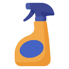 bottle spray cleaner liquid flat color vector illustration template design