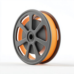 Obraz premium car wheel isolated on white
