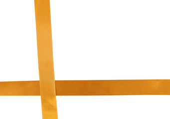 Cross ribbon gift decoration. Transparent background, PNG format.