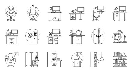 ergonomic workspace design office furniture promoting productivity  health adjustable desks  chairs for workplace well-being for ergonomic promotion
