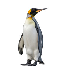 king penguin isolated on white background.