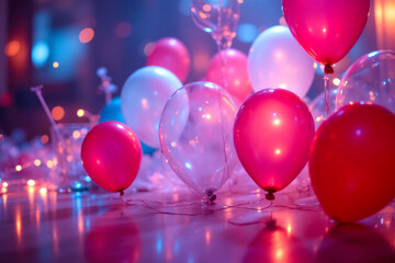 Colorful balloons create festive atmosphere for celebration