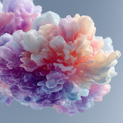 Obraz premium Abstract pastel cloud formation against a light gray background