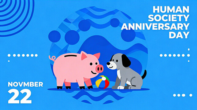 The anniversary of human society represents a reflection on the relationship between humans and animals, and is applicable to commemorative scenes related to November 22nd.
