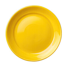 yellow plate isolated on white