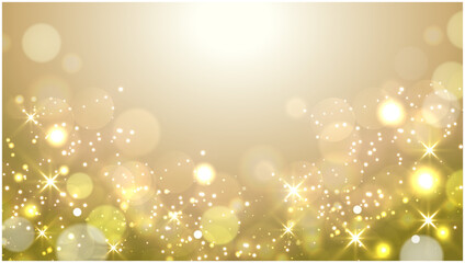 ベクター・金色のキラキラ背景｜光・輝き・パーティー・華やか素材