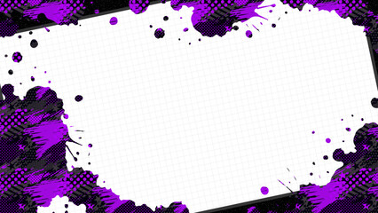 ポップアート風の背景フレーム