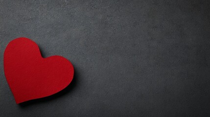 Fototapeta premium affection. A glowing red heart shape floats against a dark textured background with warm edges and soft lighting. wellbeing guides. 