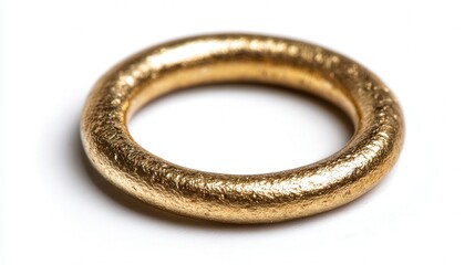 Mini brass ring orb isolated on white background