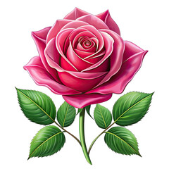 pink rose isolated on white background