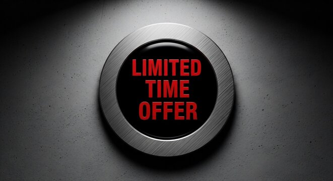 Limited Time Offer Button Glowing Red Text.