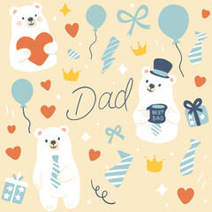 Cute Bears Father’s Day Pattern