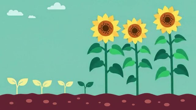vector illustration of sunflowers