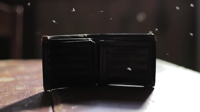 black leather wallet