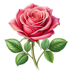 pink rose isolated on white background
