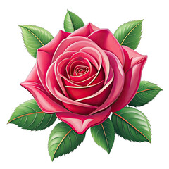 pink rose isolated on white background