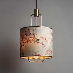 Elegant pendant lamp with floral design and warm light ambiance