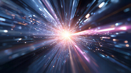 Fototapeta premium high speed technology light burst background