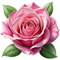 pink rose isolated on white background