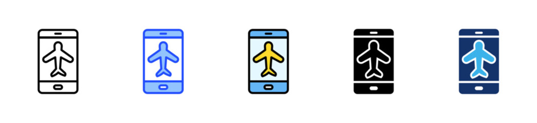 Airplane Mode Icon Collection With Multiple Styles