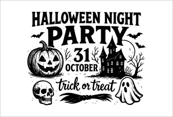 Spooky Halloween Night Party Poster