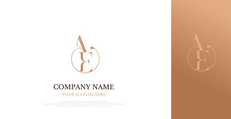 Initial AE Logo Design Elegant