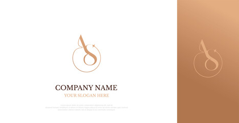 Initial AS Logo Design Elegant