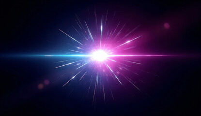 HD futuristic cyan and magenta energy lens flare