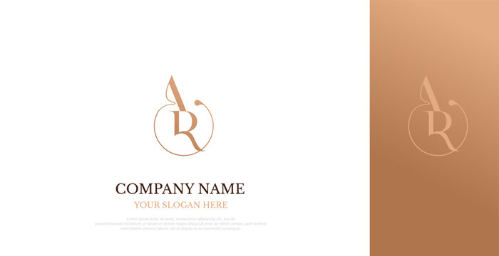 Initial AR Logo Design Elegant