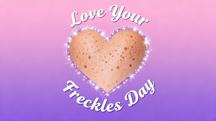 Love Your Freckles Day "is a concept of accepting and loving one's unique beauty, suitable for beauty and skincare promotion, self acceptance themed activities, and other scenarios.
