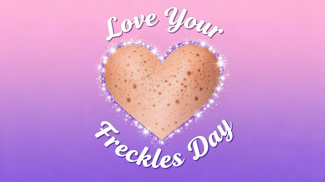 Love Your Freckles Day "is a concept of accepting and loving one's unique beauty, suitable for beauty and skincare promotion, self acceptance themed activities, and other scenarios.
