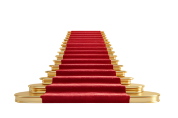 red carpet on white background