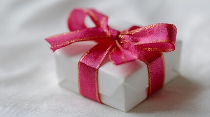 A gift present box ribbon bow pink red satin gold festive startle joy soft fabric, gift present box ribbon bow pink red satin gold festive sparkle elegance surprise celebration romance holiday