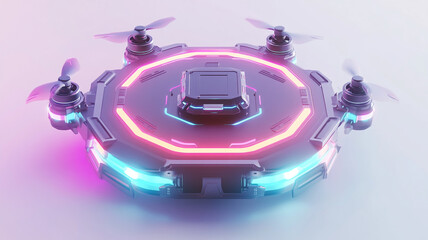 A minimal yet powerful 3D visual capturing the future of aerial mobility and automation