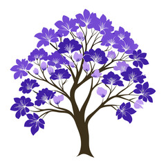 jacaranda silhouette on white