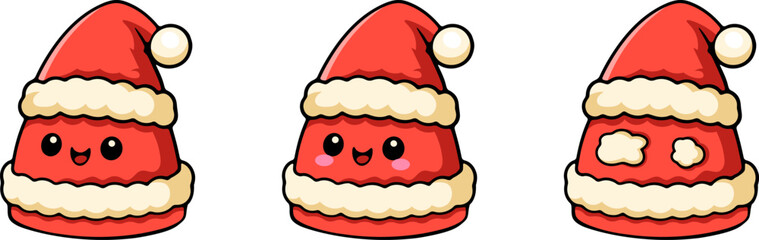 Cute cartoon christmas cake for the holiday season kawaii vibe festive environment joyful viewpoint