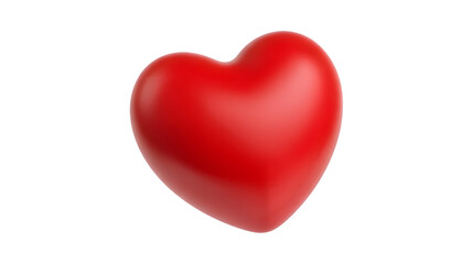 Fototapeta premium A vibrant three dimensional red heart with a smooth glossy surface symbolizing love and affection