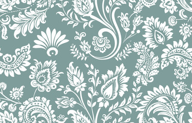 Motifs Ikat floral paisley embroidery floral. ikat ethnic Saree Sarong oriental pattern traditional.Ikat embroidery style abstract embroidery design for texture,fabric,clothing,wrapping,decoration	
