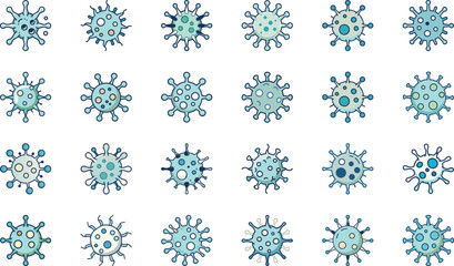 Modern Flat Healthcare and Medical Icon Pack – Hospital, Clinic, Laboratory, Doctor Tools, Pharmacy, Medicine Bottle, Health App Symbols, and Medical Technology Vector Illustration on White Background