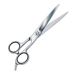 Professional barber shears scissors open ready for precise hair cutting and styling tasks isolated on transparent background