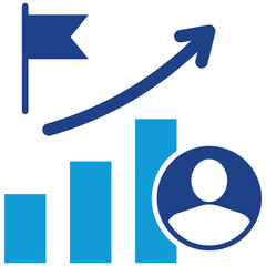Goal Tracking Simple and clear vector icon illustrating an essential idea or function