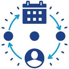 CRM Timeline Simple and clear vector icon illustrating an essential idea or function