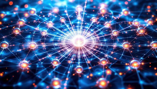 Quantum neural network: interconnected spintronics visualization