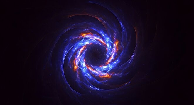 Abstract Swirling Cosmic Vortex of Light and Energy.