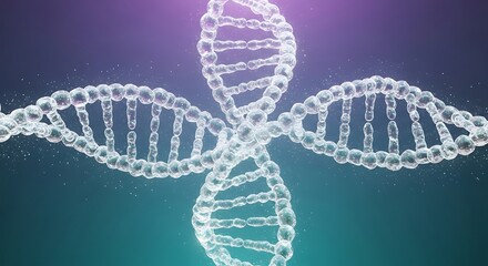 DNA double helix structure illustration showcasing genetic science and medical innovation