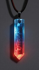 Futuristic Neon Pendant Necklace with Glowing Effects in Vibrant Colors Ideal for Modern Fashion Enthusiasts and Artistic Creations