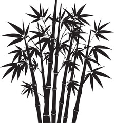  Natural Bamboo Tree Silhouette Vector Illustration