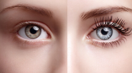 Naklejka premium mascara effect eyelashes